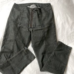 Prairie Underground green-blue denim girdle pant